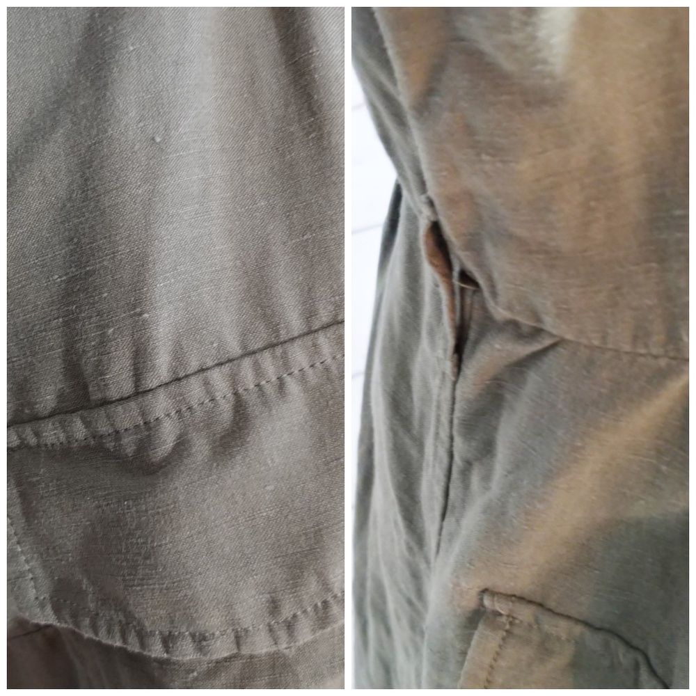 Ann Taylor cargo linen button down dress DB4 - Picture 5 of 8